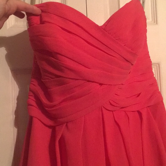 David's Bridal Dresses & Skirts - David’s Bridal strapless dress (Coral)